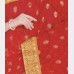 Cute’s Silk Georgette party Sharee with all over Rhine stone and golden metallic embroidery